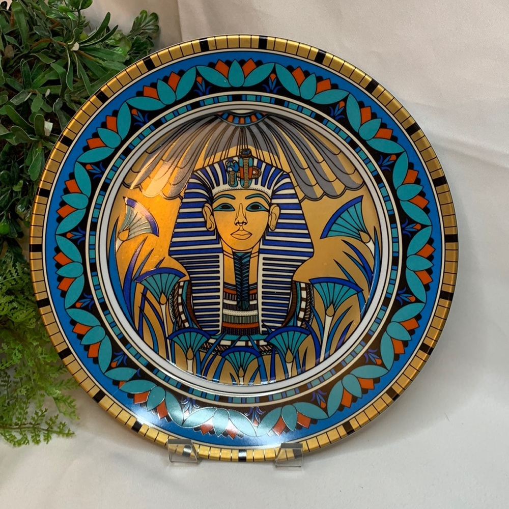 Golden Mask Of King Tut decorative collectors plate Sant’ Andrea Royal plate